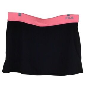 Fila Sport Skort Black Pink Athletic‎ Tennis Golf Athleisure Women L